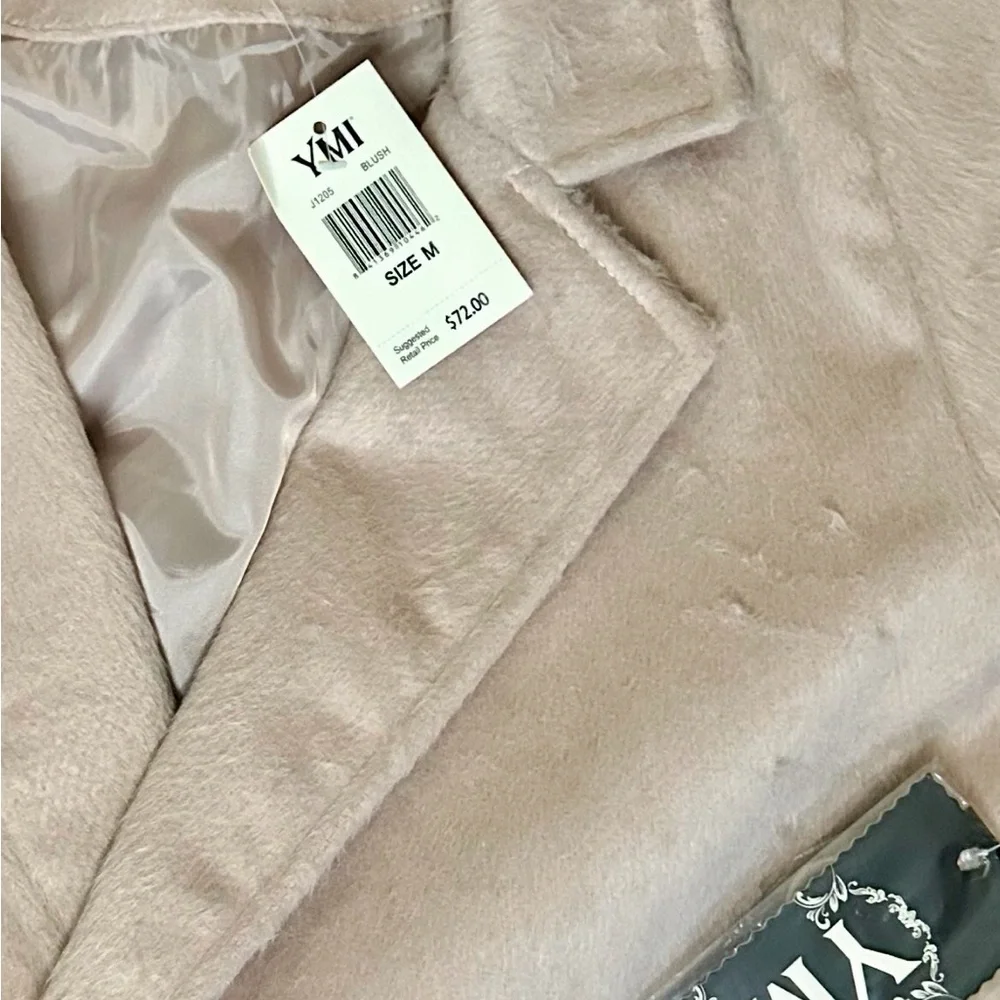 YMI faux fur blush pink coat - Picture 11 of 11